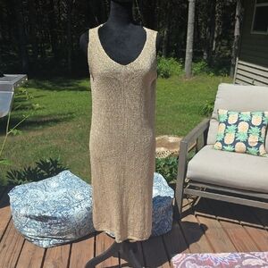 Gold Knit Swim Coverup